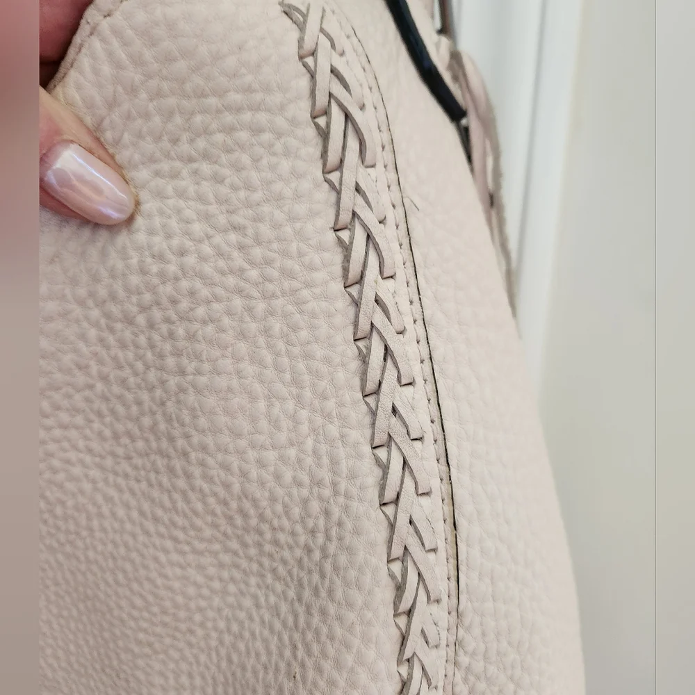 Rebecca Minkoff Unlined Whipstitch Leather Hobo Bag, Soft Blush - Picture 6 of 16